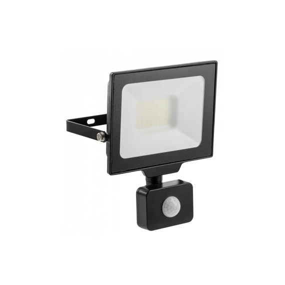 GTV LED reflektor mozgásérzékelővel G-TECH, 30W, 3000lm, 220-240V/AC, 4000K, IP65, fekete (GTV-GT-GCR30W-40)