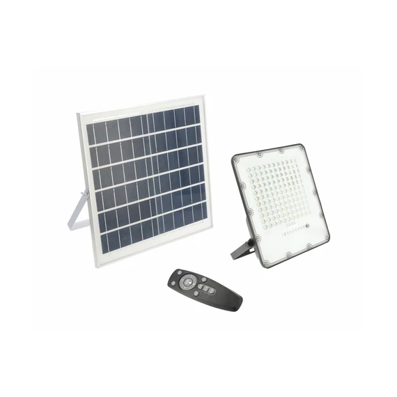 GTV SOLAR LED reflektor BRAVOS, 150W, 1500 lm, 6400K,120°, IP65, akku:3.2V 15AH, panel:6V/18W (GTV-LD-BRAVOS150W-64)
