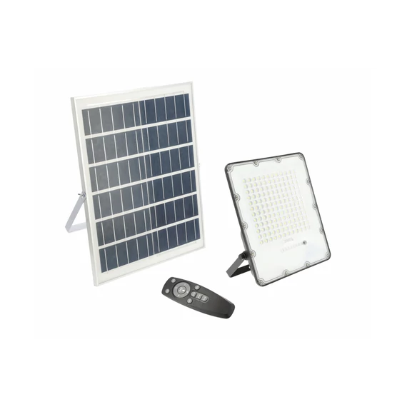 GTV SOLAR LED reflektor BRAVOS, 200W, 2000 lm, 6400K,120°, IP65, akku:3.2V 21AH, panel:6V/22W (GTV-LD-BRAVOS200W-64)