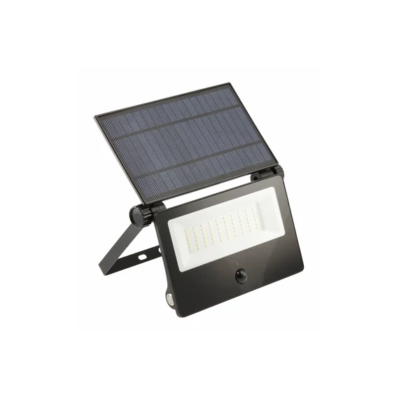 GTV SOLAR LED reflektor mozg.é, 9V/3W, 3000lm, 2x2600mA, 6400K, IP65, 120°,cserélhető Li-ion akku, black (GTV-LD-LUMOSII-3000-6)