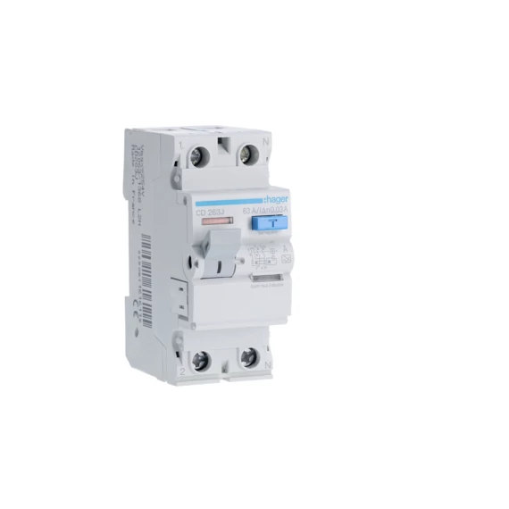 HAGER FI-relé 2P, 63A, 30mA, A (CD263J)