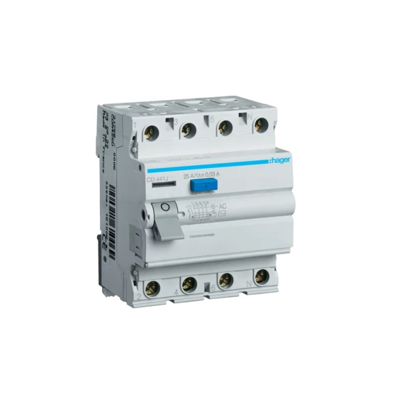 HAGER FI-relé 4P, 40A, 30mA, AC (CD441J)