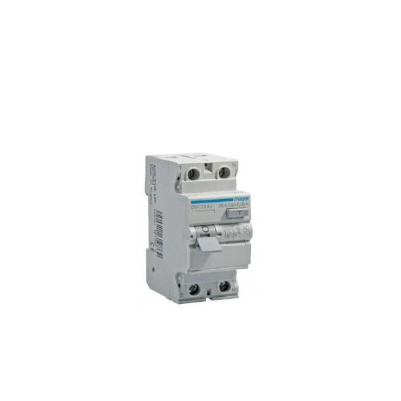 HAGER Fi-relé, 2P, 25A, 30mA, AC (CDC724J)