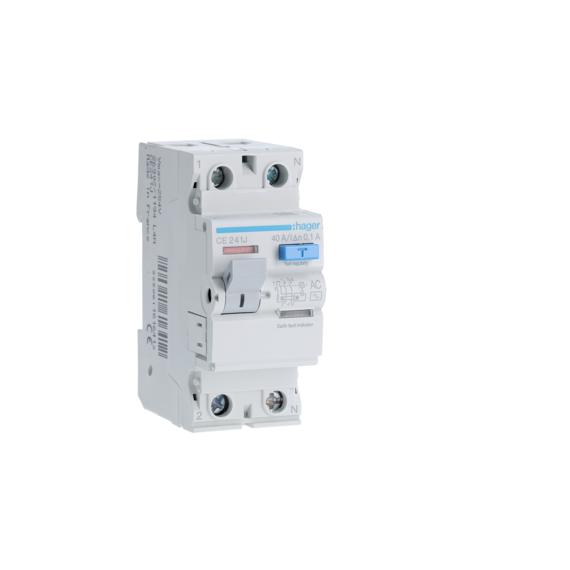 HAGER Fi-relé, 2P, 40A, 100mA, AC (CE241J)