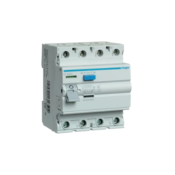 HAGER Fi-relé, 4P, 40A, 300mA, AC (CF441J)