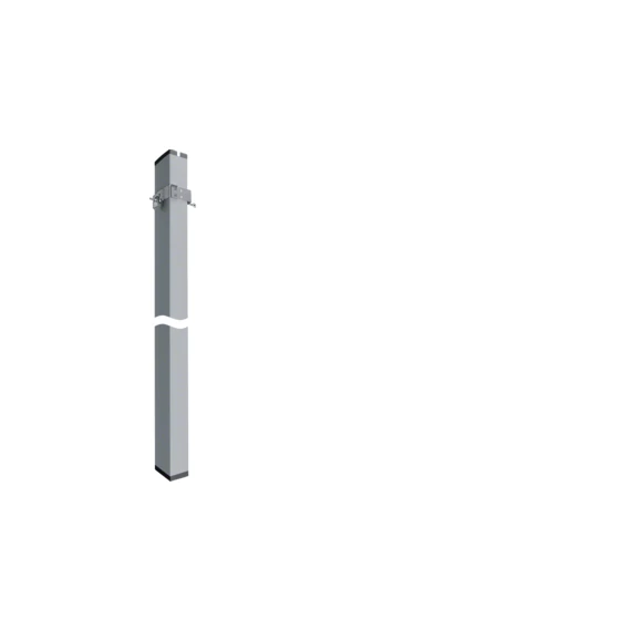 HAGER Energiaoszlop DA200, 2 rekeszes, szorító szereléstechnikával, 2800mm magas, alumínium (DAK2802800ELN)