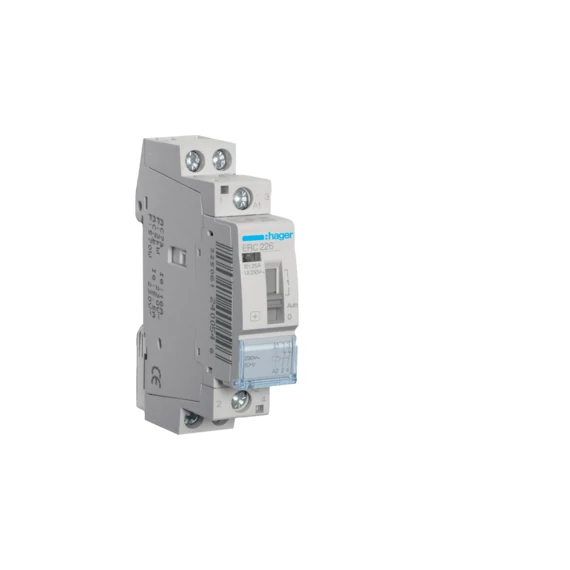 HAGER Mágneskapcsoló, 2NY, 25A, 230V AC, I-0-II, moduláris (ERC226)