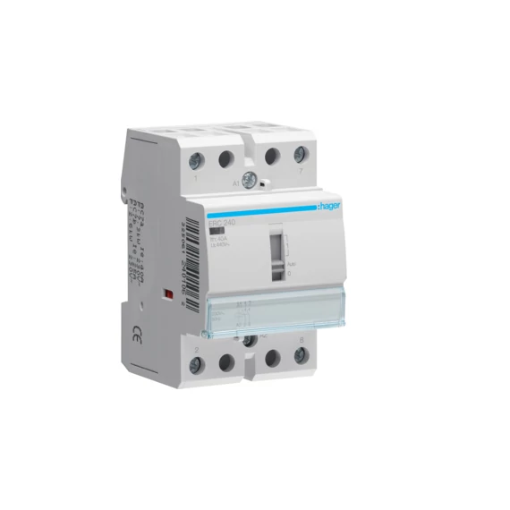 HAGER Mágneskapcsoló, 2Z, 40A, 230V AC, I-0-II, moduláris (ERC240)