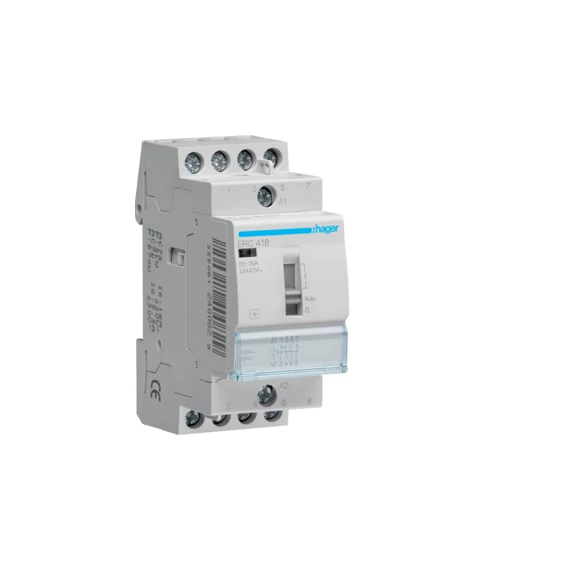HAGER Mágneskapcsoló, 2Z+2NY, 16A, 230V AC, I-0-II, moduláris (ERC418)