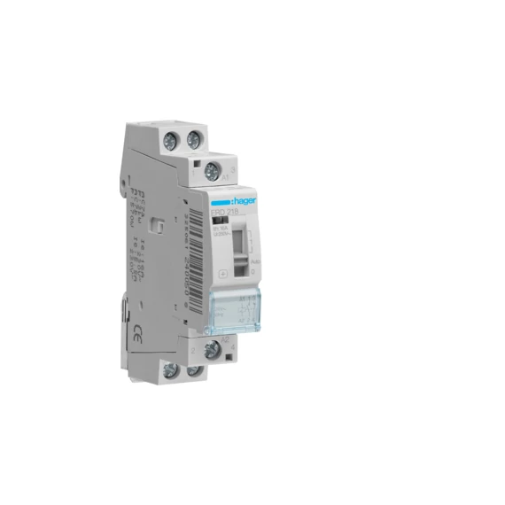 HAGER Mágneskapcsoló, 1Z+1NY, 16A, 24V AC, I-0-II, moduláris (ERD218)