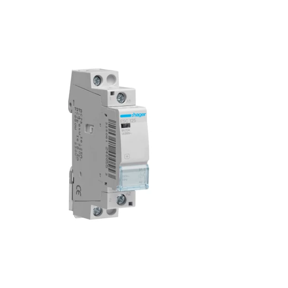 HAGER Mágneskapcsoló, 1Z, 25A, 230V AC, moduláris (ESC125)