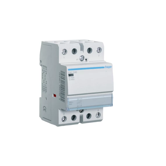 HAGER Mágneskapcsoló, 2Z, 40A, 230V AC, moduláris (ESC240)