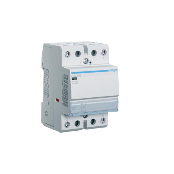 HAGER Mágneskapcsoló, 2Z, 40A, 230V AC, moduláris (ESC240)