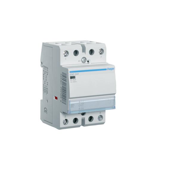 HAGER Mágneskapcsoló, 2NY, 40A, 230V AC, moduláris (ESC241)