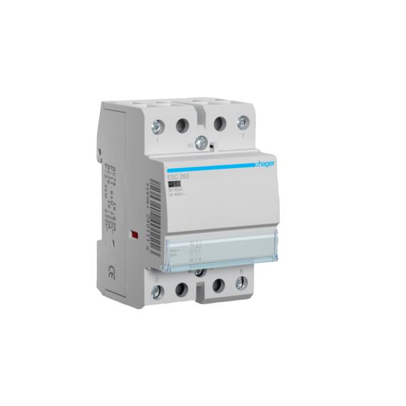 HAGER Mágneskapcsoló, 2Z, 63A, 230V AC, moduláris (ESC263)