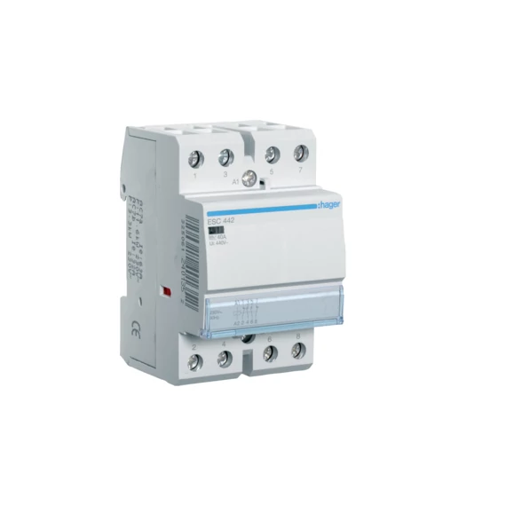 HAGER Mágneskapcsoló, 2Z+2NY, 40A, 230V AC, moduláris (ESC442)