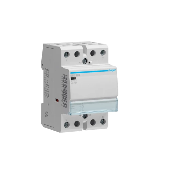 HAGER Mágneskapcsoló, 2Z, 63A, 24V AC, moduláris (ESD263)