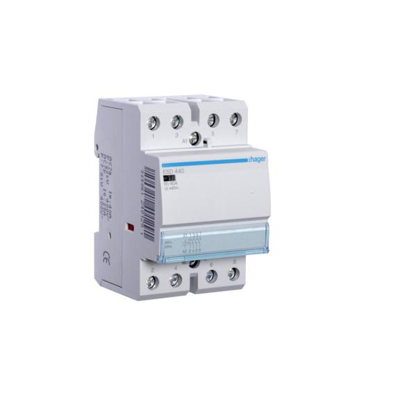 HAGER Mágneskapcsoló, 4Z, 40A, 24V AC, moduláris (ESD440)