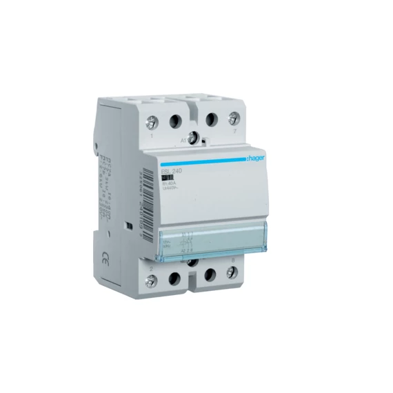 HAGER Mágneskapcsoló, 2Z, 40A, 12V AC, moduláris (ESL240)