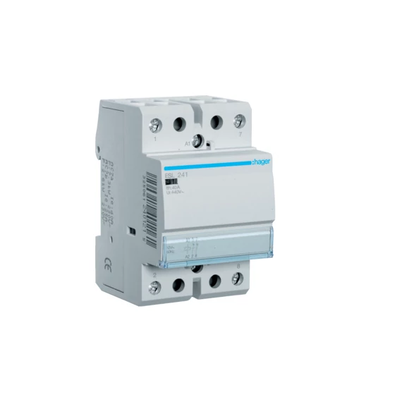HAGER Mágneskapcsoló, 2NY, 40A, 12V AC, moduláris (ESL241)