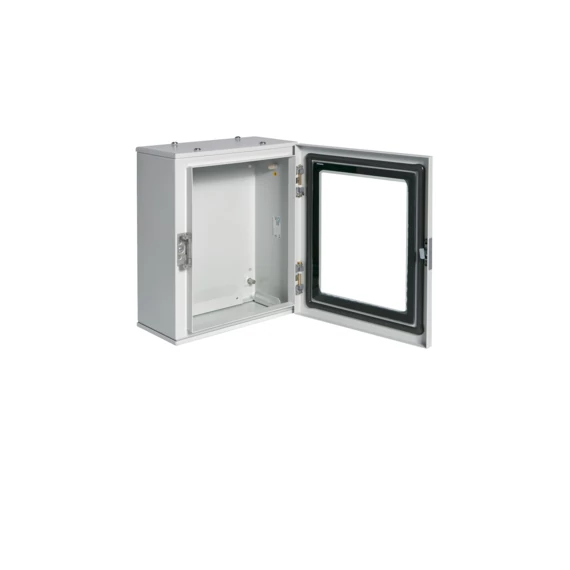 HAGER Orion Plus fémszekrény, IP65, átlátszó ajtós, 350x300x160mm (FL154A)