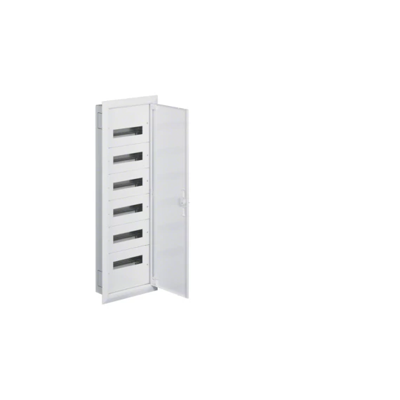 HAGER Univers mezős elosztó, süllyesztett, maszkolt, IP30, 72M, N+PE, I.év.oszt. 1070x334x110mm (FW612FT)