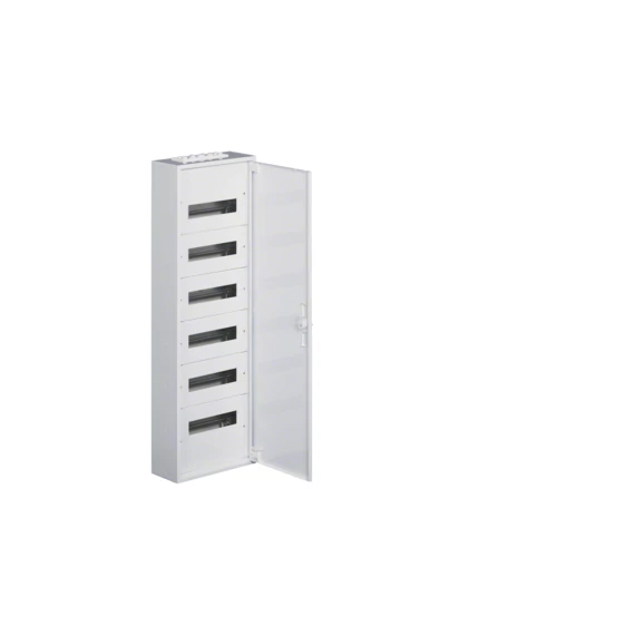 HAGER Univers mezős elosztó, falon kívüli,maszkolt, IP30, 72M, N+PE, I.év.o. 1091x355x150mm (FW612WT)