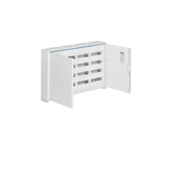 HAGER Univers mezős elosztó, falon kívüli, maszkolt, IP44, 192M, N+PE,II.év.o. 650x1050x161mm (FWB44)
