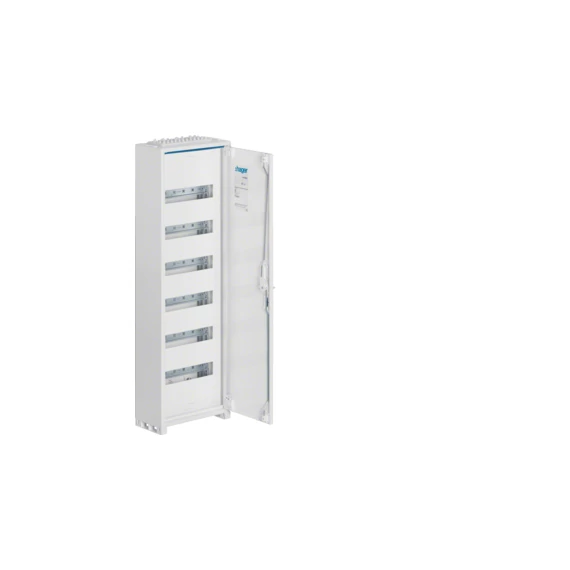 HAGER Univers mezős elosztó, falon kívüli, maszkolt, IP44, 72M, N+PE, II.év.o. 950x300x161mm (FWB61)