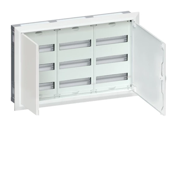 HAGER Univers mezős elosztó, süllyesztett, maszkolt, IP30, 108M, N+PE, II.év.oszt. 502x805x110mm (FWU33S)