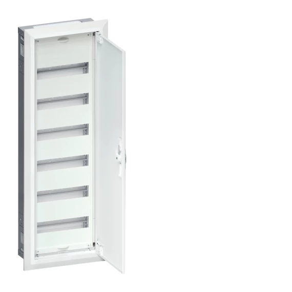 HAGER Univers mezős elosztó, süllyesztett, maszkolt, IP30, 72M, N+PE, II.év.oszt. 952x305x110mm (FWU61S)
