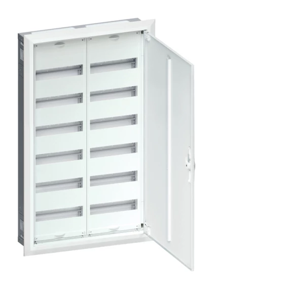 HAGER Univers mezős elosztó, süllyesztett, maszkolt, IP30, 144M, N+PE, II.év.o. 952x555x110mm (FWU62S)