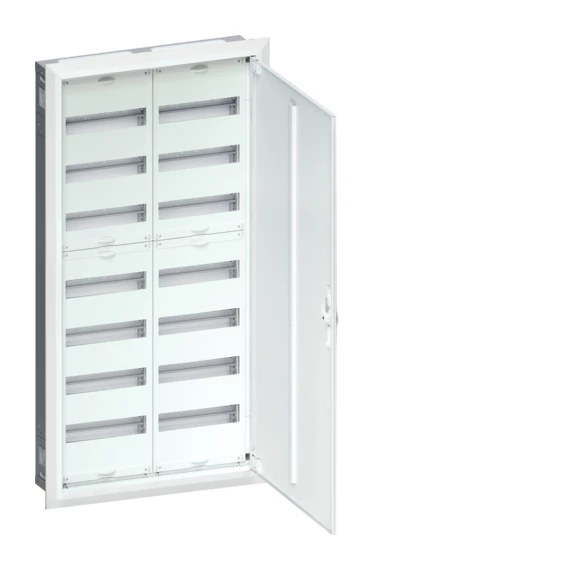 HAGER Univers mezős elosztó, süllyesztett, maszkolt, IP30, 168M, N+PE, II.év.o. 1102x555x110mm (FWU72S)