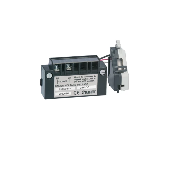 HAGER Késleltetett fesz.csökkenési kioldó DUVR, x160/250, 24V DC (HXA051H)