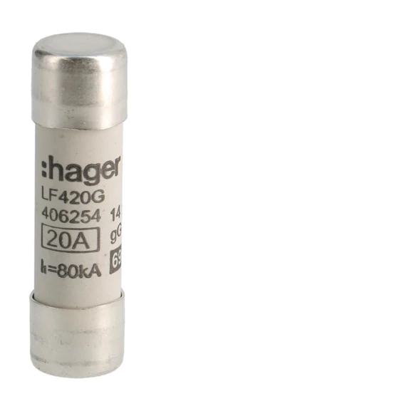 HAGER Hengeres olvadóbiztosítóbetét, 14x51 mm, gG, 20 A (LF420G)