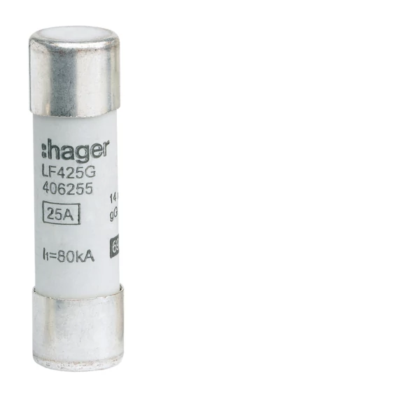 HAGER Hengeres olvadóbiztosítóbetét, 14x51 mm, gG, 25 A (LF425G)