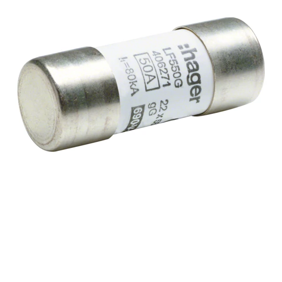 HAGER Hengeres olvadóbiztosítóbetét, 22x58 mm, gG, 50 A (LF550G)