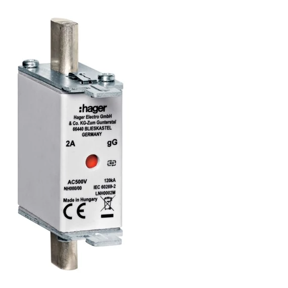 HAGER NH000 gG 16A 500V Késes biztosító (LNH0016M)