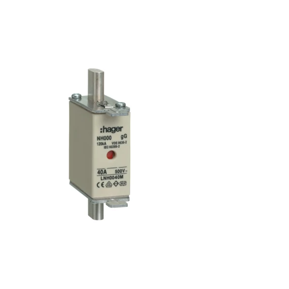 HAGER NH000 gG 40A 500V Késes biztosító (LNH0040M)