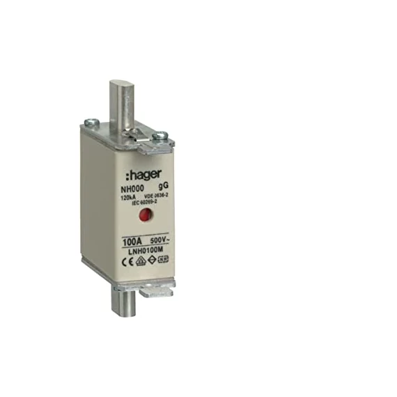 HAGER NH000 gG 100A 500V Késes biztosító (LNH0100M)