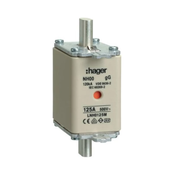 HAGER NH00 gG 125A 500V Késes biztosító (LNH0125M)