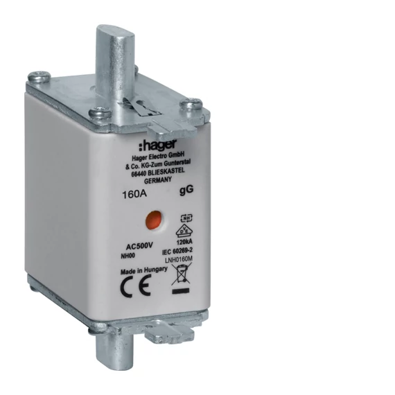 HAGER NH00 gG 160A 500V Késes biztosító (LNH0160M)