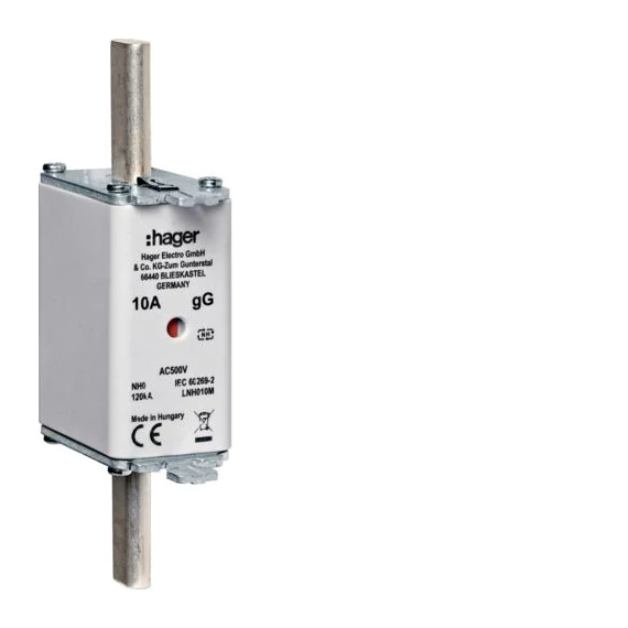 HAGER NH0 gG 20A 500V Késes biztosító (LNH020M)