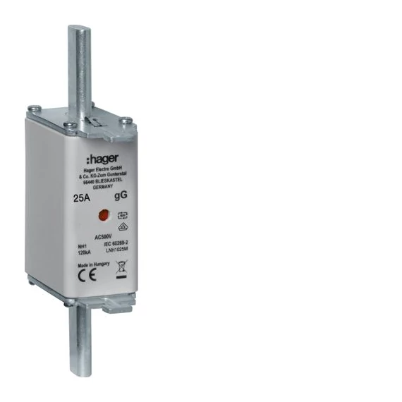 HAGER NH1C gG 25A 500V Késes biztosító (LNH1025M)