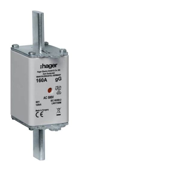 HAGER NH1C gG 160A 500V Késes biztosító (LNH1160M)