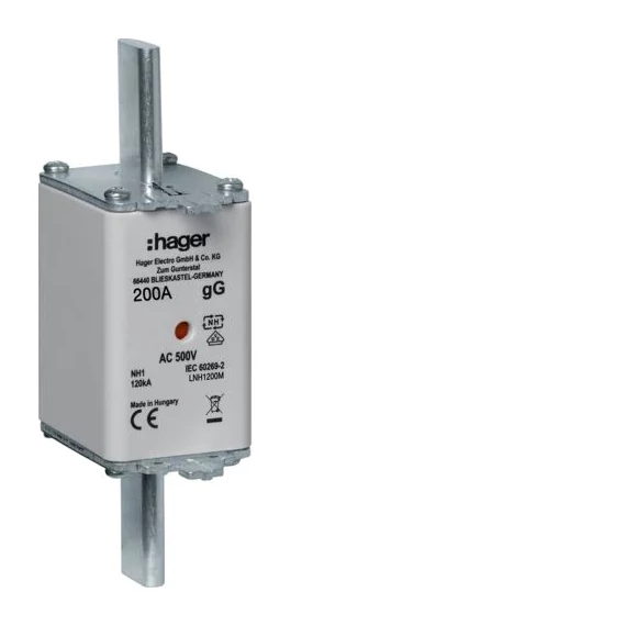 HAGER NH1 gG 200A 500V Késes biztosító (LNH1200M)