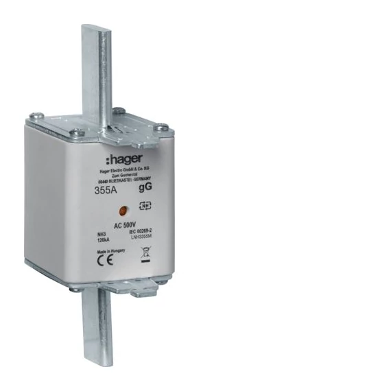 HAGER NH3C gG 355A 500V Késes biztosító (KS006430) (LNH3355M)