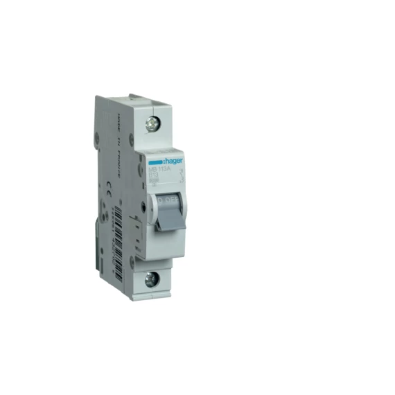 HAGER Kismegszakító 1P, B-13A, 6kA, 1M (MB113A)