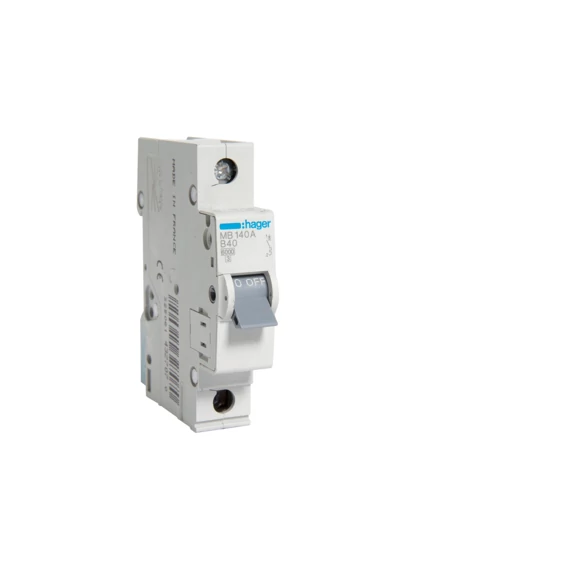 HAGER Kismegszakító 1P, B-40A, 6kA, 1M (MB140A)