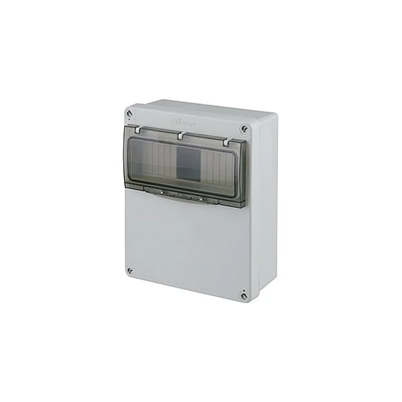 JANGAR Ipari doboz üres 4-8M, átlátszó ajtóval, IP65, 180x230x80mm (3518)
